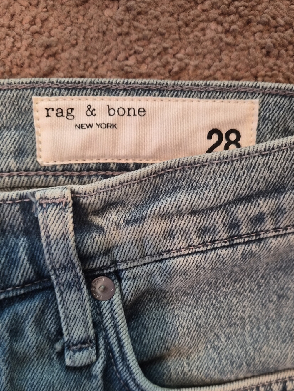 rag & bone Faded Light Blue Denim Jeans - Picture 3 of 6